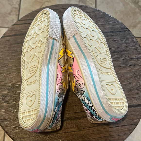 Girls Sketchers Twinkle Toe Tennis Shoe, size 1.5 - Picture 5 of 6